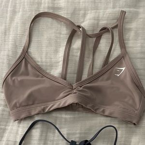 Grey minimal sports bra